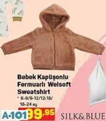 BEBEK KAPÜŞONLU FERMUARLI SWEATSHİRT BEBEK KAPÜŞONLU FERMUARLI SWEATSHİRT